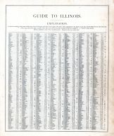 Illinois - Guide 1, United States 1885 Atlas of Central and Midwestern States